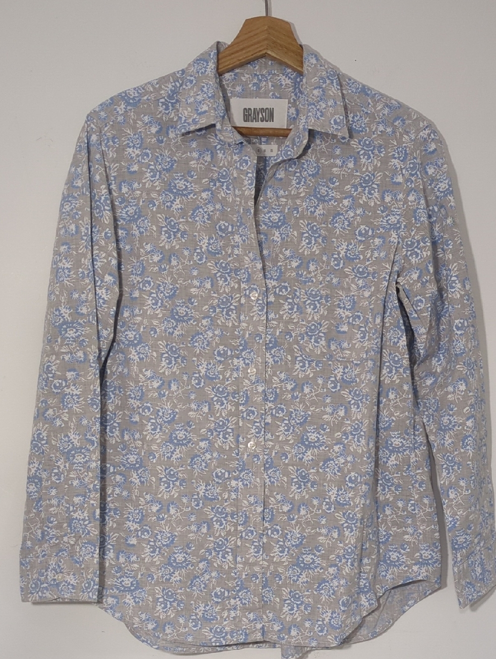Grayson Women's Light Blue Floral Button-Down Shirt